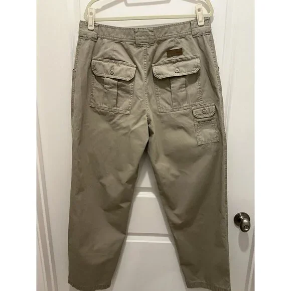Cabelas Hiker Pant Size 36x32 (31.5 Msmt) Tan 7 Pocket Zip Button Closure - Picture 4 of 13
